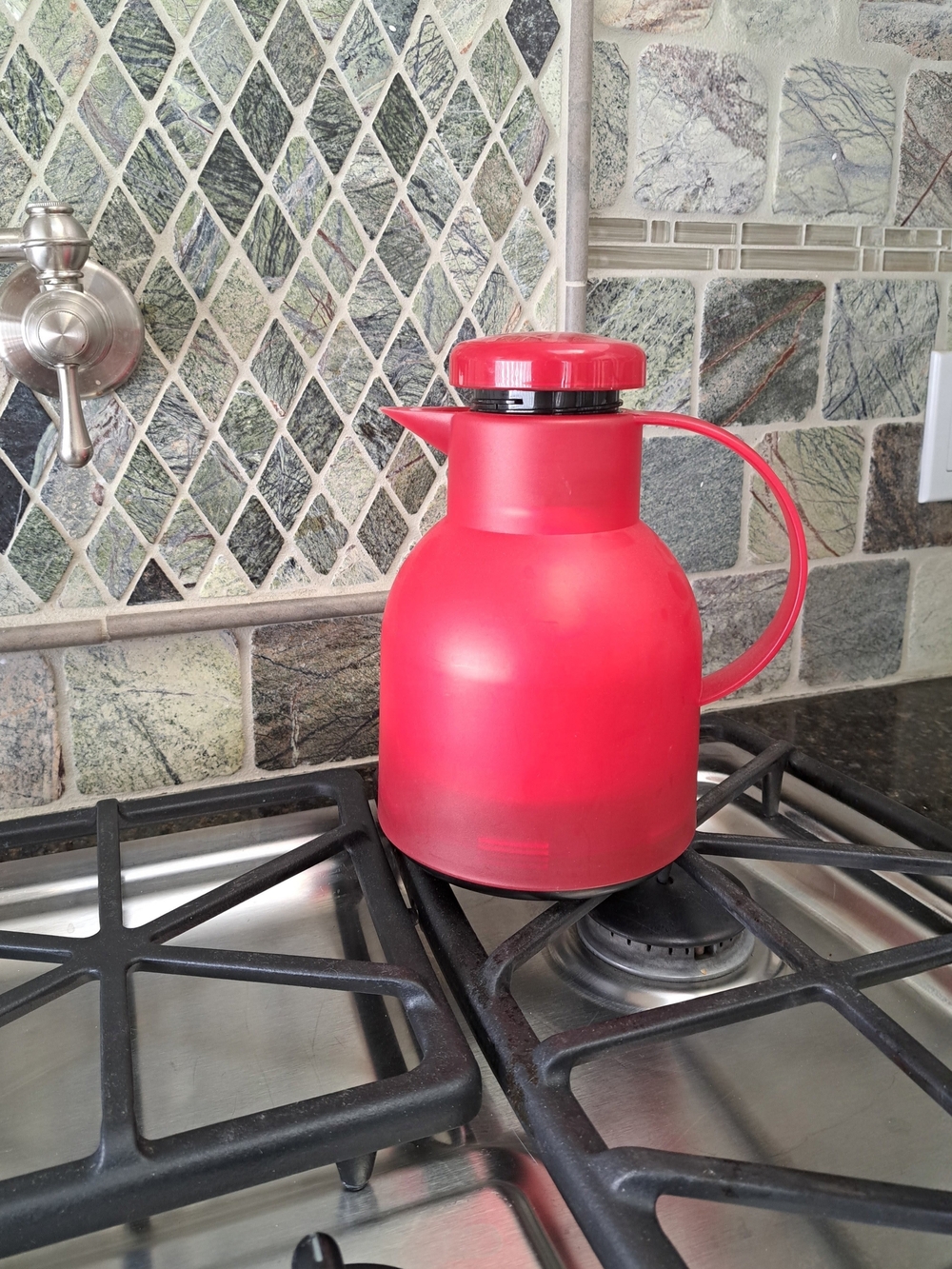 Red Insulated Thermos- Home Kitchen